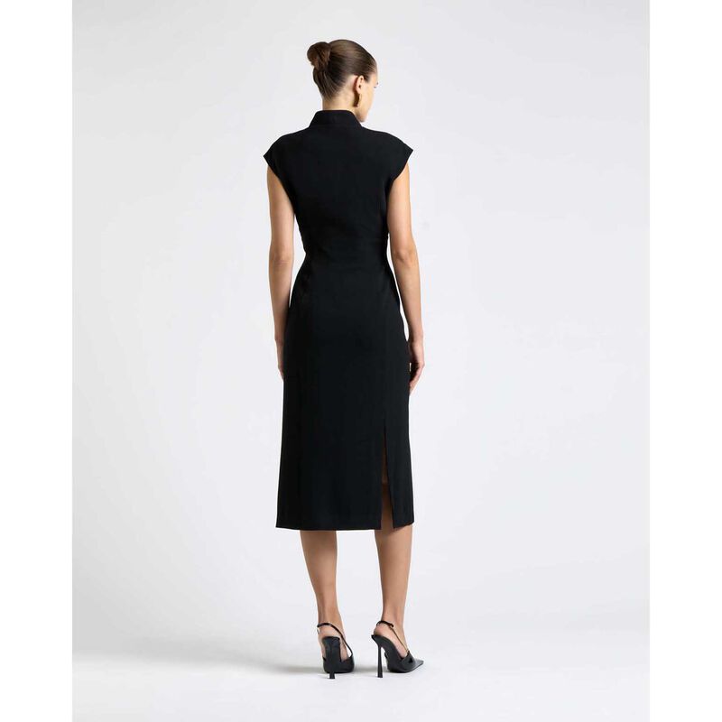 Cue Recycled Crepe V-Neck Split Midi Dress image number 1